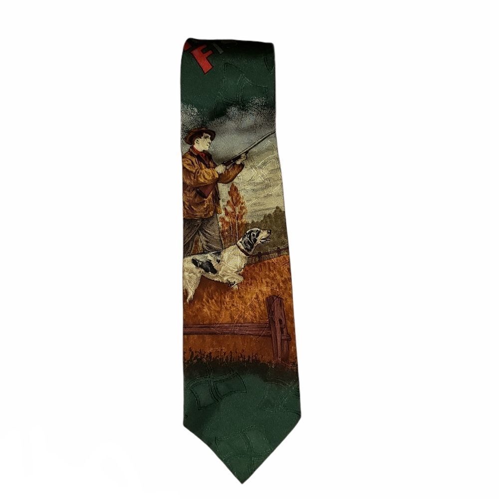 Handmade Mens Hunting Fishing dog 🐕 Neck Tie GUC 0739